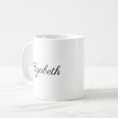 Mug Votre nom Modèle élégant script main (Devant gauche)