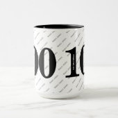 Mug Votre nom Motif - Noir & Blanc - Bold 100 (Centre)