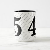 Mug Votre nom Motif - Noir & Blanc - Bold 45 (Centre)