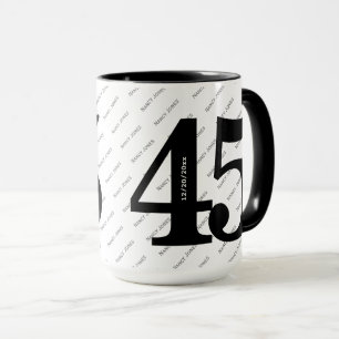 Mug Votre nom Motif - Noir & Blanc - Bold 45