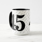 Mug Votre nom Motif - Noir & Blanc - Bold 45 (Devant gauche)