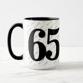 Mug Votre nom Motif - Noir & Blanc - Bold 65 (Gauche)