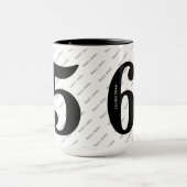 Mug Votre nom Motif - Noir & Blanc - Bold 65 (Centre)