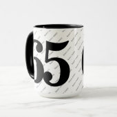 Mug Votre nom Motif - Noir & Blanc - Bold 65 (Devant gauche)