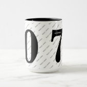 Mug Votre nom Motif - Noir & Blanc - Bold 70 (Centre)