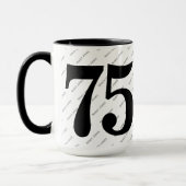 Mug Votre nom Motif - Noir & Blanc - Bold 75 (Gauche)