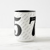 Mug Votre nom Motif - Noir & Blanc - Bold 75 (Centre)