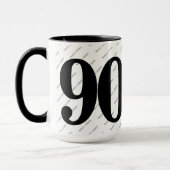 Mug Votre nom Motif - Noir & Blanc - Bold 90 (Gauche)