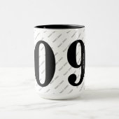 Mug Votre nom Motif - Noir & Blanc - Bold 90 (Centre)