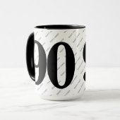 Mug Votre nom Motif - Noir & Blanc - Bold 90 (Devant gauche)