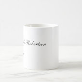 Mug Votre nom Noir Blanc Plaine Minimaliste (Centre)