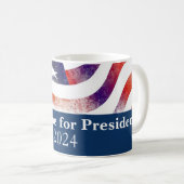 Mug Votre nom pour le président 2024 American Flag (Devant droit)