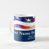 Mug Votre nom pour le président 2024 American Flag (Devant gauche)