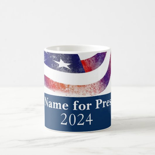 Mug Votre nom pour le président 2024 American Flag (Centre)