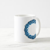 Mug Votre nom, texte, personnalisé, floral (Devant droit)