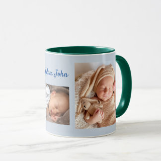 Mug Votre nouveau bébé garçon Photos personnalisées Te
