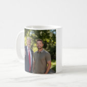 Mug Votre photo avec le président Donald Trump 2024 Dr (Devant gauche)