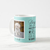Mug Votre photo de chien et citation de chien verte (Devant gauche)