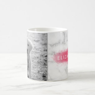 Mug Votre photo personnalisée & texture de marbre faux