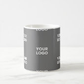 Mug Votre simple logo répétitif | Gradient noir et gri (Centre)