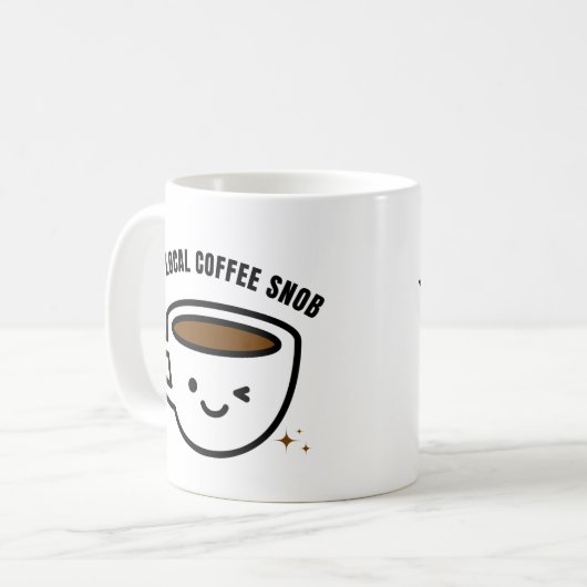 Mug Votre Snob De Café Local (Devant gauche)