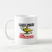 Mug Votre souhait est ma commande Aladdin Lampe Design (Gauche)