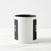 Mug Votre texte Gardez le calme Crossbones de couronne (Centre)
