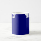 Mug Votre texte Marine Bleu Blanc Élégant tendance (Centre)