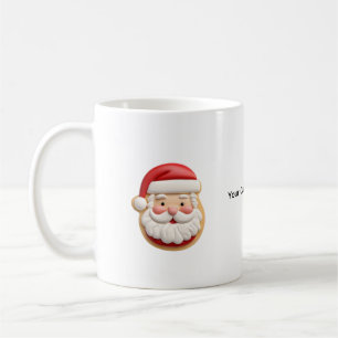 Mug Votre texte personnalisé Santa Cookie Noël