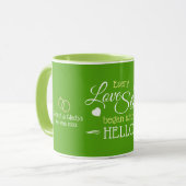Mug Votre thème de couleur / Mariage Date / Nom du cou (Devant gauche)