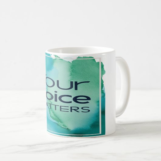 Mug Votre voix compte (Devant droit)