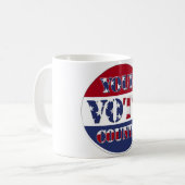 Mug VOTRE VOIX COMPTE ! Rond avec drapeau américain (Devant gauche)