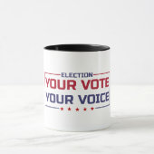 Mug Votre vote Votre police de couleur Voice (Centre)