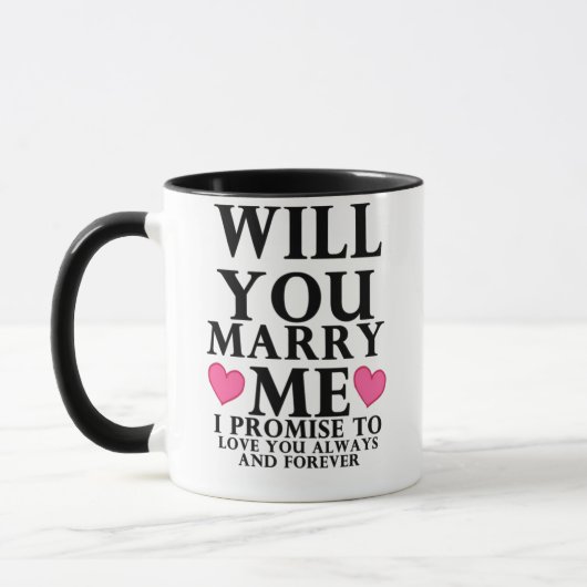 MUG VOULEZ-VOUS ME MARIER VOUS AIMER TOUJOURS ET POUR  (Gauche)