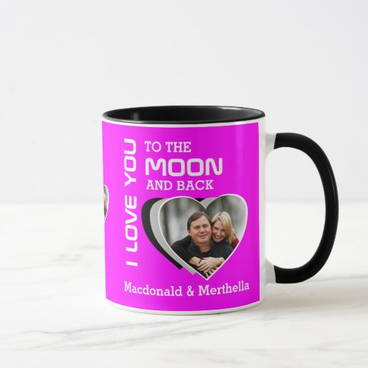 Mug VOUS AIMEZ À LA LUNE Couples Photo (Droite)