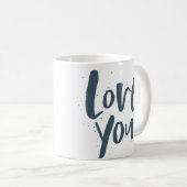 Mug Vous aimez ardoise moderne bleu (Devant droit)