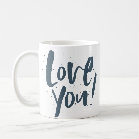 Mug Vous aimez ardoise moderne bleu (Gauche)
