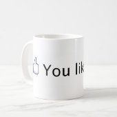 Mug Vous aimez ceci. Facebook aiment (Devant gauche)