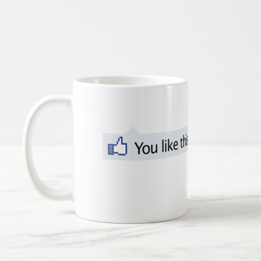 Mug vous aimez des pouces de ce Facebook (Gauche)