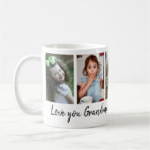 Mug Vous aimez grand-mère petits-enfants 5 Collage pho (Gauche)