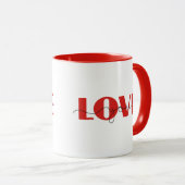Mug Vous aimez | Heureuse Sainte-Valentin moderne (Devant droit)