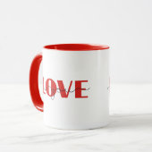 Mug Vous aimez | Heureuse Sainte-Valentin moderne (Devant gauche)