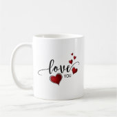 Mug Vous aimez la calligraphie et les coeurs (Gauche)