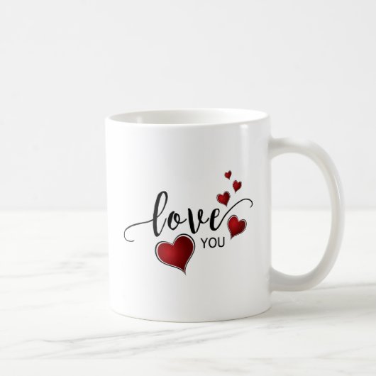 Mug Vous aimez la calligraphie et les coeurs (Droite)