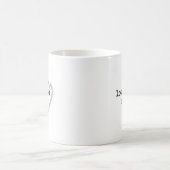 Mug vous aimez plus coeur noir blanc gris moderne (Centre)