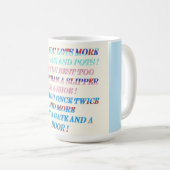Mug Vous aimez plus d'occasion cadeau avec des mots (Devant droit)