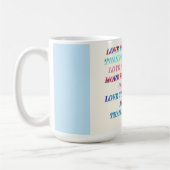 Mug Vous aimez plus d'occasion cadeau avec des mots (Gauche)
