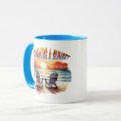 Mug Vous Aimez Un Coucher De Soleil Accents (Devant gauche)