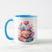 Mug Vous Aimez Un Latte | Café et Coeurs Whimsical (Gauche)