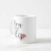 Mug Vous Avez Cette Calligraphie Moderne Florale (Devant gauche)